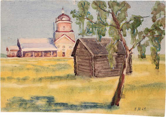 Юнтунен Суло Хейккиевич. Пейзаж с церковью